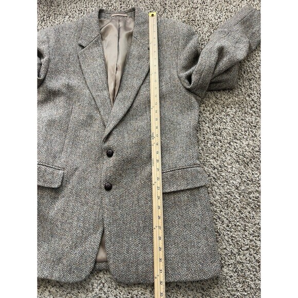 Harris Tweed Sport Coat Blazer 44 Beige Multicolor Handwoven Wool Old Money - Picture 15 of 16